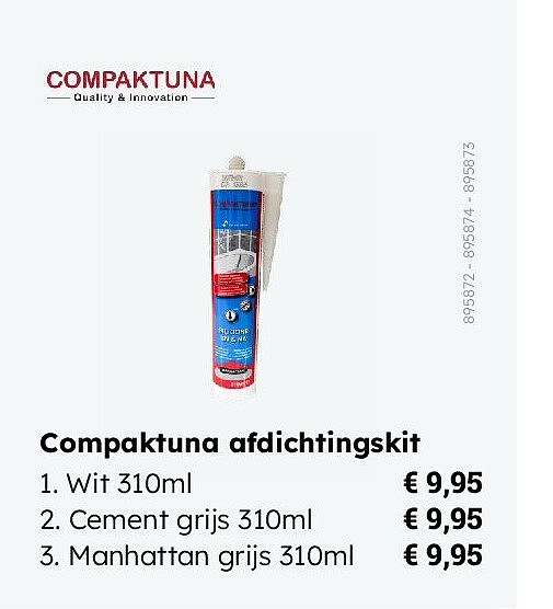 Compaktuna afdichtingskit