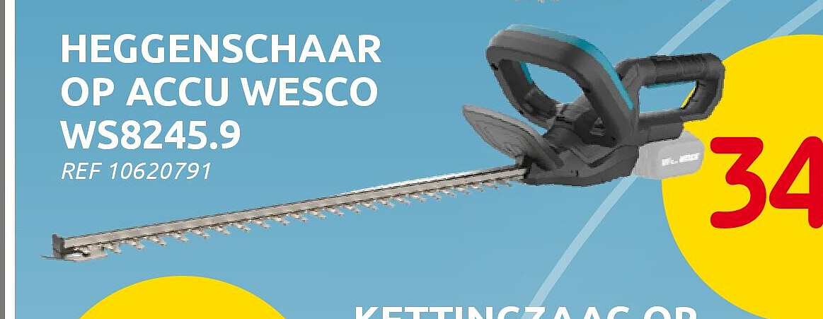 Heggenschaar op accu Wesco WS8245.9