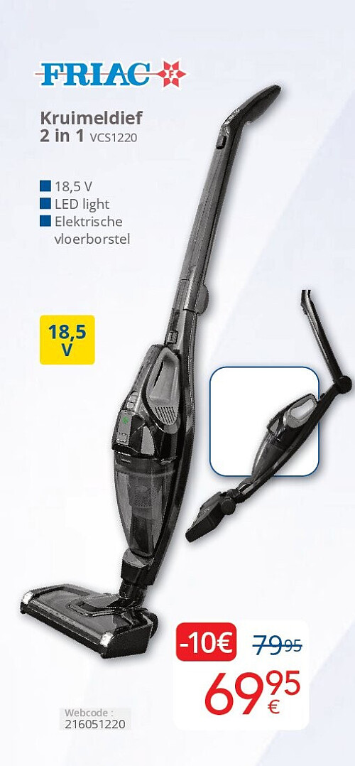 Friac Kruimeldief 2 in 1 VCS1220