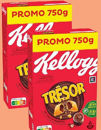 Céréales chocolat noisette Trésor Kellogg's 750 g