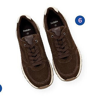 Donkerbruine sneaker met ecru zool
