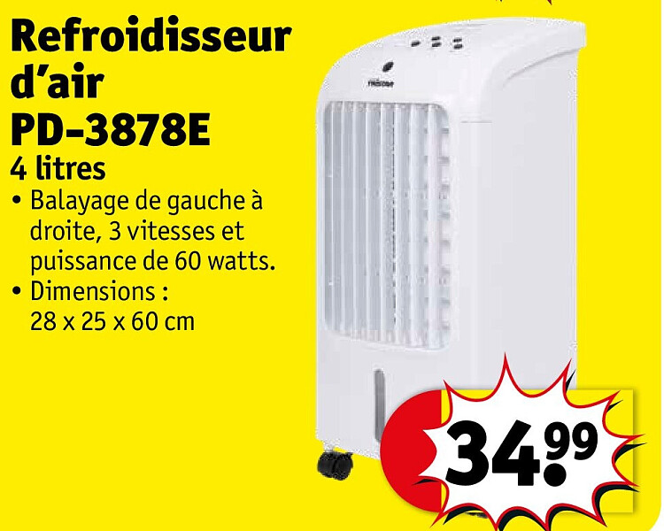 Refroidisseur d’air PD-3878E 4 litres