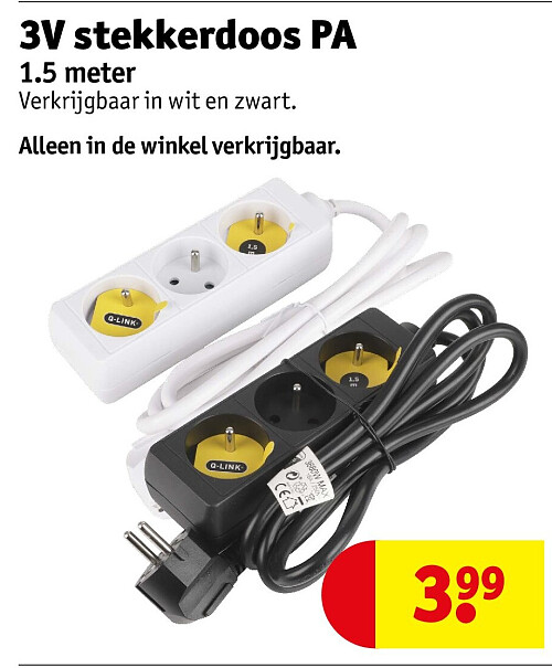 3V stekkerdoos PA