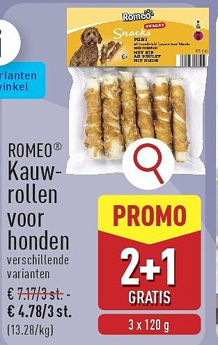 Kauwrollen voor honden