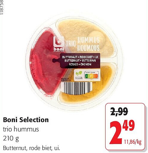 Boni Selection trio hummus 210 g