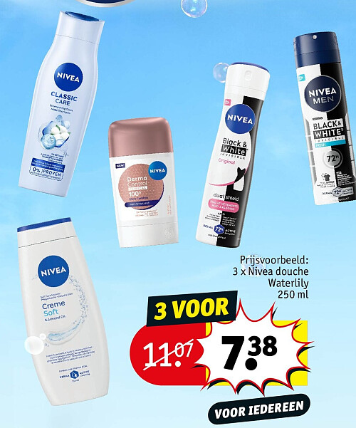 3 x Nivea douche Waterlily 250 ml