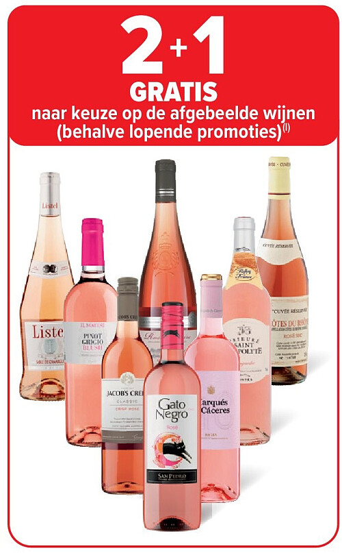 naar keuze op de afgebeelde wijnen