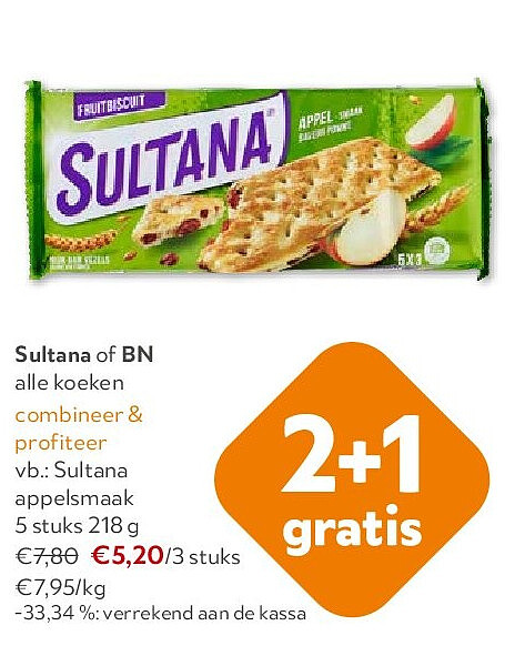 Sultana appelsmaak 5 stuks 218 g