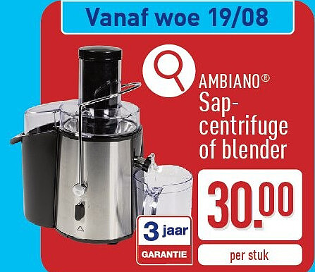 Sapcentrifuge ofblender