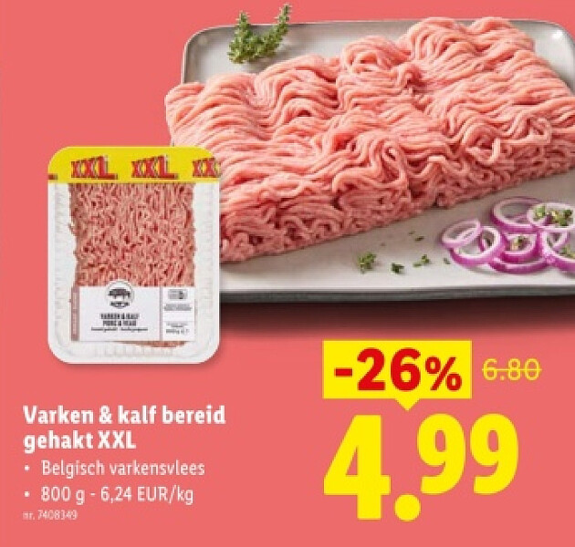 Varken & kalf bereid gehakt XXL