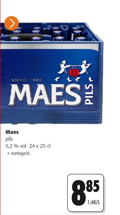 Maes pils 5,2 % vol 24 x 25 cl