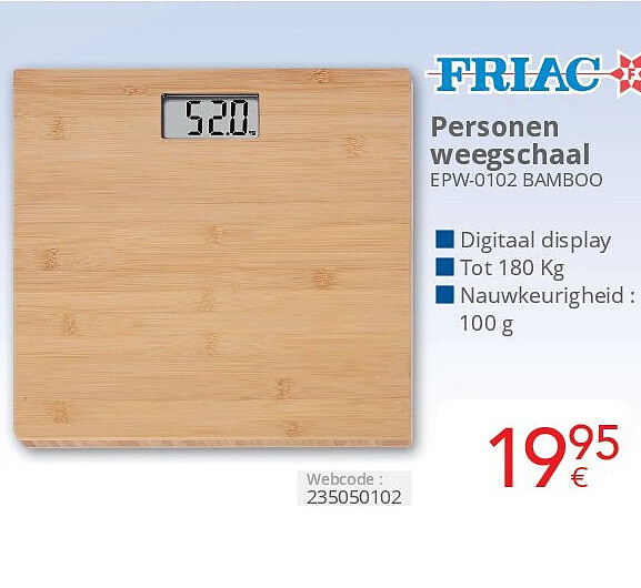 Personen weegschaal EPW-0102 BAMBOO