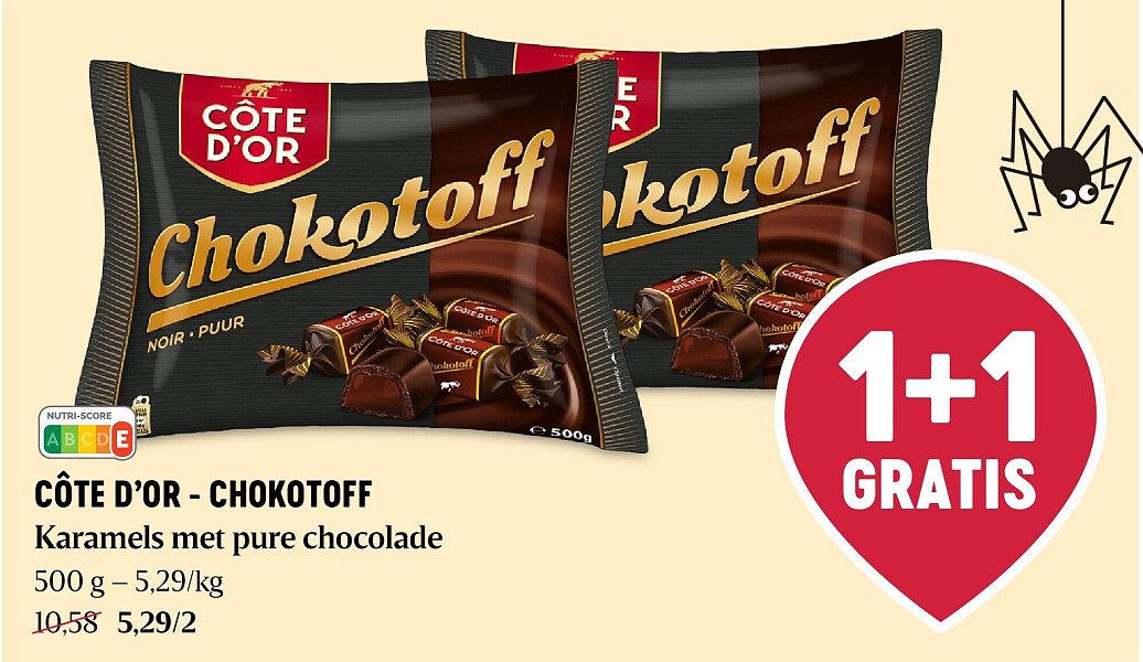 CÔTE D’OR - CHOKOTOFF Karamels met pure chocolade