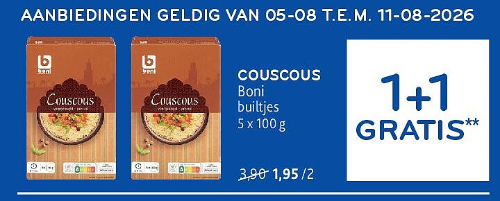 COUSCOUS Boni builtjes 5 x 100 g