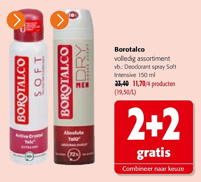 Borotalco volledig assortiment