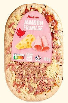 Mini pizza jambon fromage Auchan