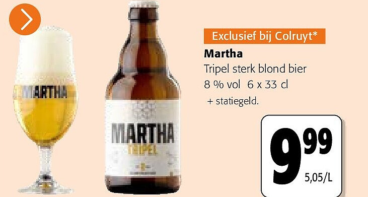 Martha Tripel sterk blond bier 8 % vol 6 x 33 cl