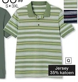 Q. Gestreept T-shirt met polokraag