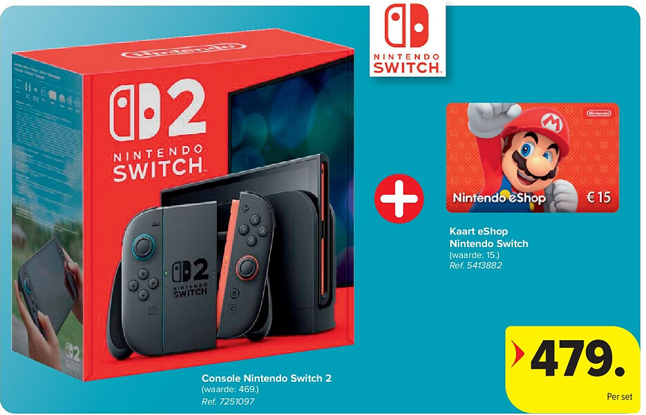 Console Nintendo Switch 2 + Kaart eShop Nintendo Switch