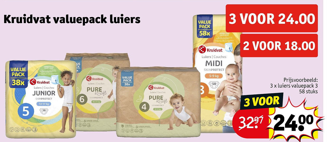 Kruidvat valuepack luiers