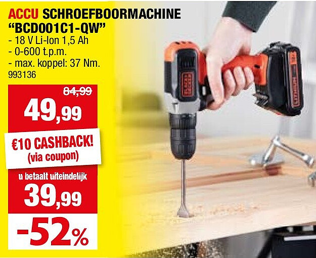 ACCU SCHROEFBOORMACHINE “BCD001C1-QW”