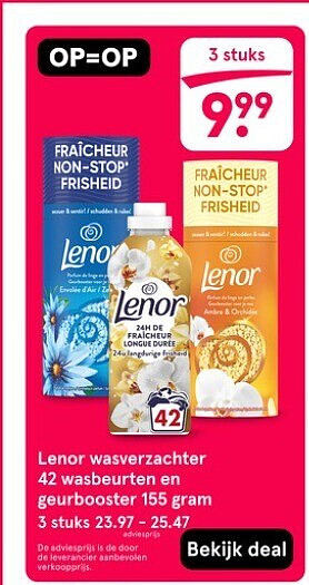 Lenor wasverzachter 42 wasbeurten en geurbooster 155 gram