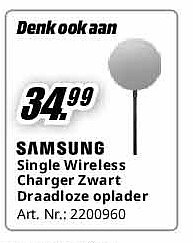 Single Wireless Charger Zwart Draadloze oplader