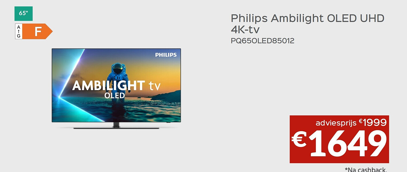 Philips Ambilight OLED UHD 4K-tv PQ650LED85012