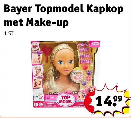 Bayer Topmodel Kapkop met Make-up