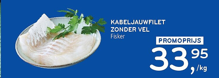 KABELJAUWFILET ZONDER VEL Fisker
