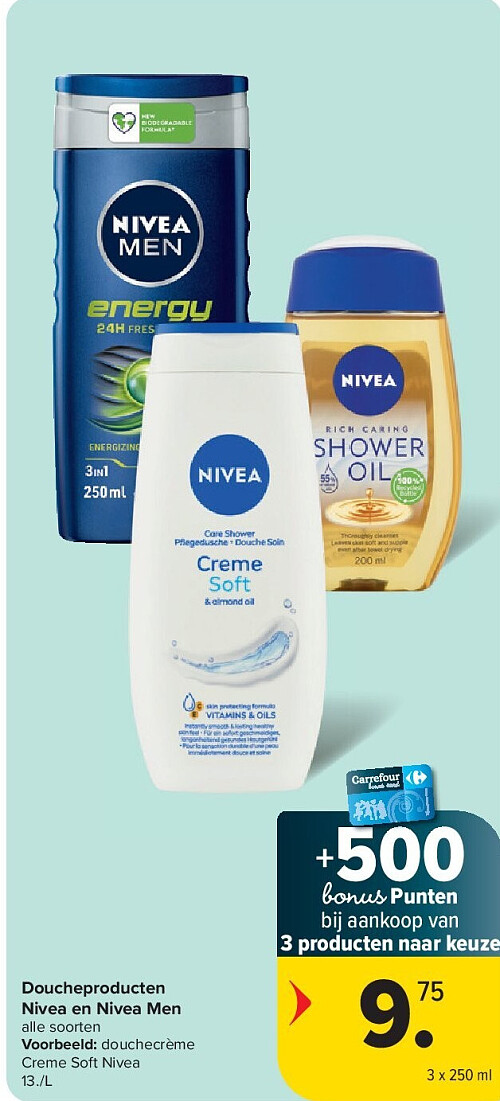 Doucheproducten Nivea en Nivea Men