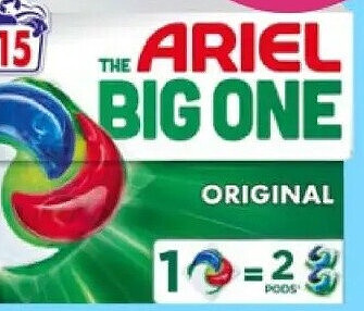 Ariel 3in1 Wasmiddel Pods The Big One 15 stuks
