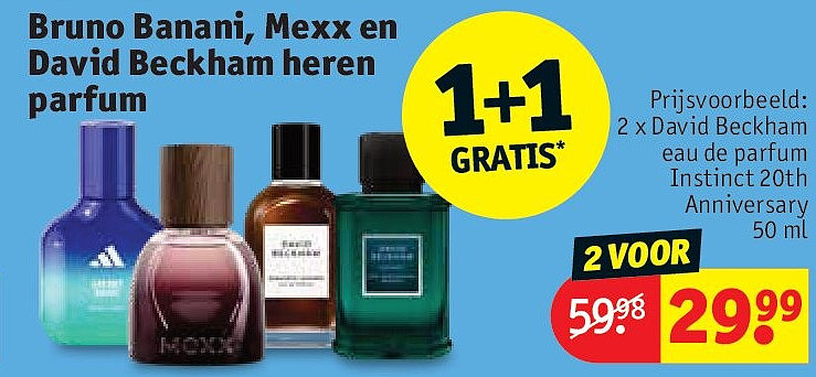 Bruno Banani, Mexx en David Beckham heren parfum