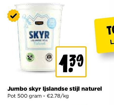 Jumbo skyr Ijslandse stijl naturel