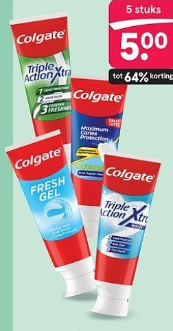 Colgate tubes, 5 stuks