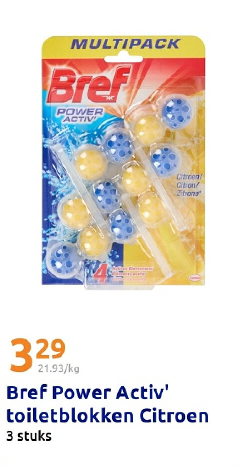 Bref Power Activ' toiletblokken Citroen