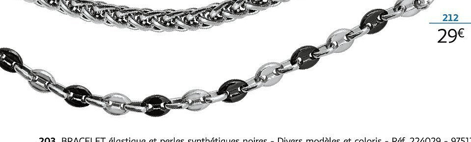 Bracelet acier bicolore - 21 cm