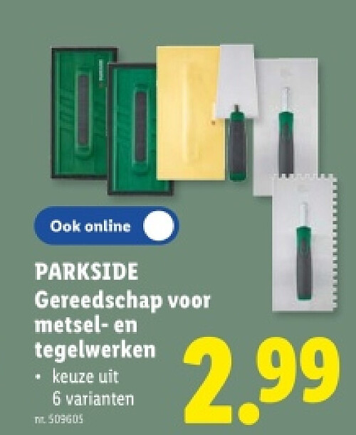 Gereedschap voor metsel- en tegelwerken