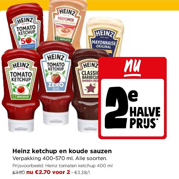 Heinz ketchup en koude sauzen