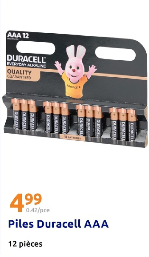 Piles Duracell AAA