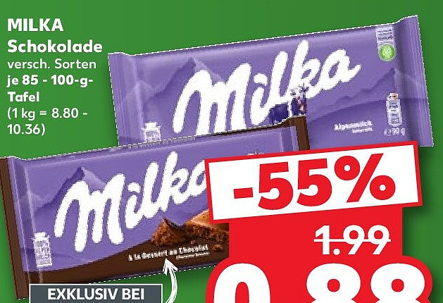 MILKA Schokolade
