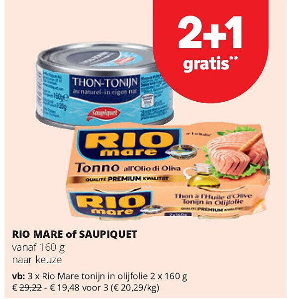 Rio Mare tonijn in olijfolie 2 x 160 g