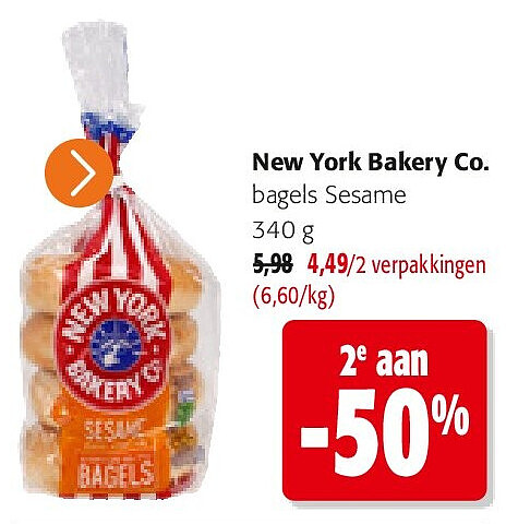 New York Bakery Co. bagels Sesame 340 g