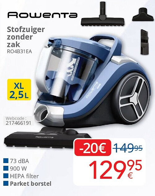 Friac Stofzuiger zonder zak RO4B31EA
