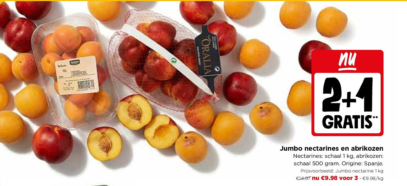 Jumbo nectarines en abrikozen
