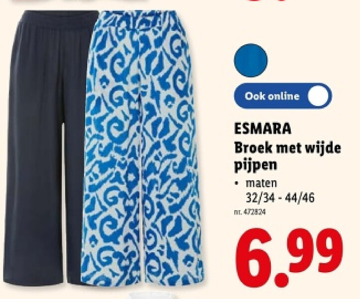 Broek met wijde pijpen