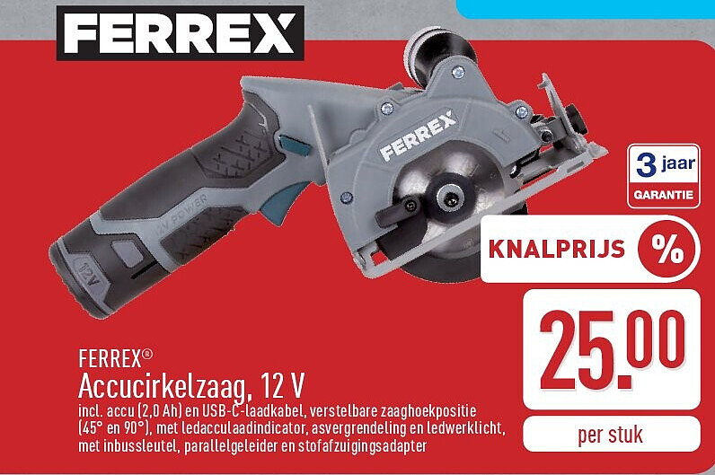 Accucirkelzaag, 12V