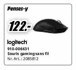 910-006631 Souris gaming sans fil
