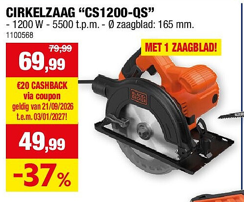 CIRKELZAAG “CS1200-QS”