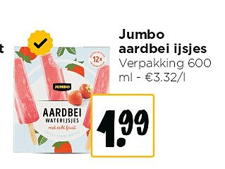 Jumbo aardbei ijsjes